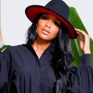 Red bottom  two/tone hats